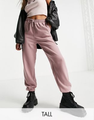Topshop Tall oversized 90s joggers in mink