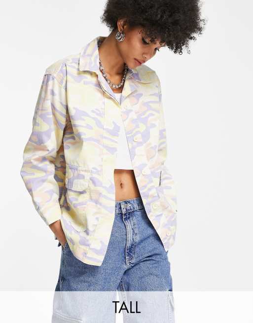 Camo denim jacket outlet topshop