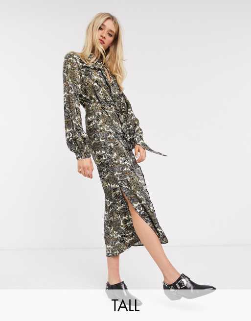 Topshop paisley 2025 shirt dress