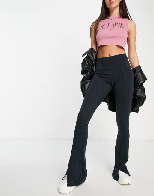 Pantalon evase fendu sur le devant sale