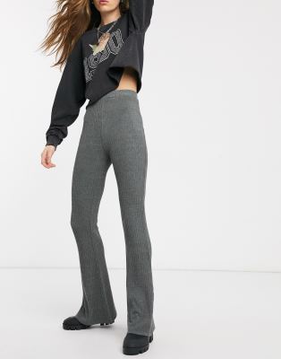 topshop ribbed flares