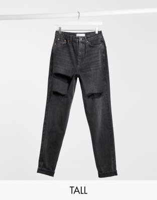 mum jeans black