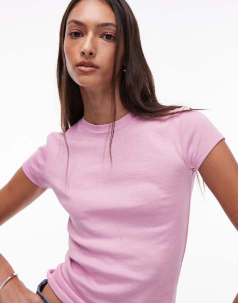 Topshop Tall everyday tee in pink 