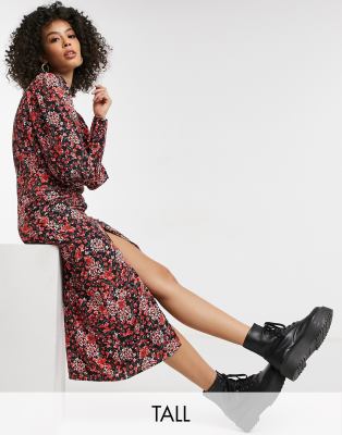 For Daytime Wear: Topshop Tall Printed Floral Midi Dress