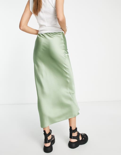 Silk midi shop skirt topshop