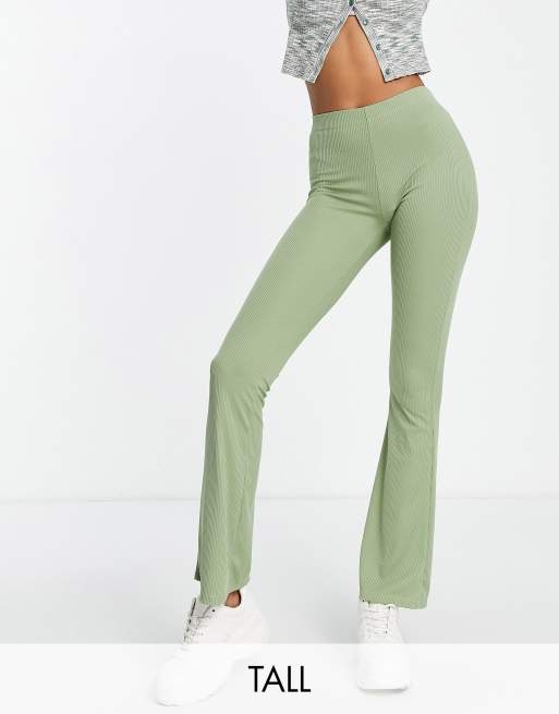topshop flared ribbed