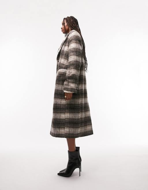 Topshop check hot sale wool jacket