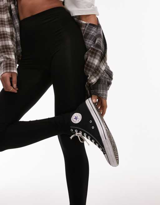 Topshop Tall - Sorte ankellange basisleggings, 3 af 4