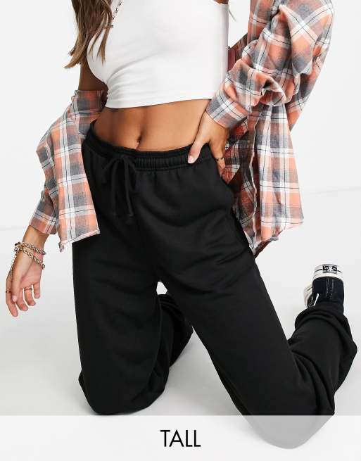 Topshop Tall - Sorte oversized joggingbukser i 90'er-stil