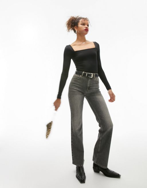 Black Long SleeveSquare Neck Body Suit – TrendyTrunk Boutique