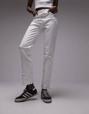 Topshop Tall Straight jean in white