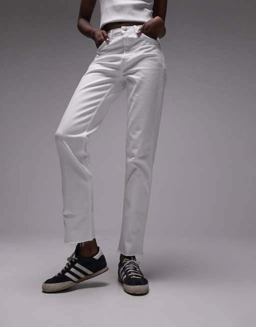 Topshop Tall Mom jeans in white