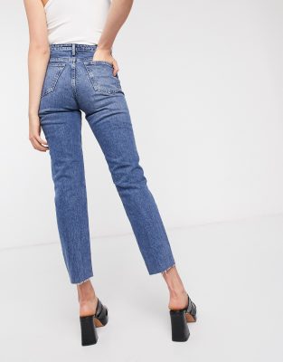 levi's altered straight leg jeans