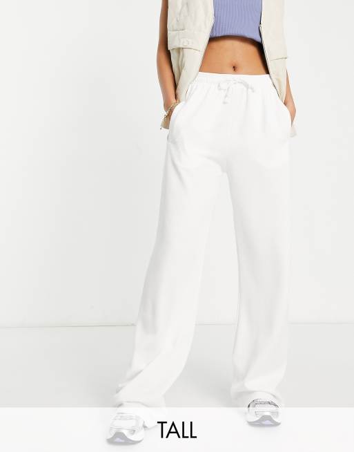 Topshop clean straight leg jogger in ecru