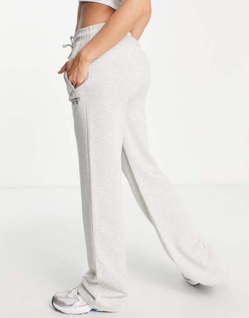 Topshop Tall straight leg jogger in grey