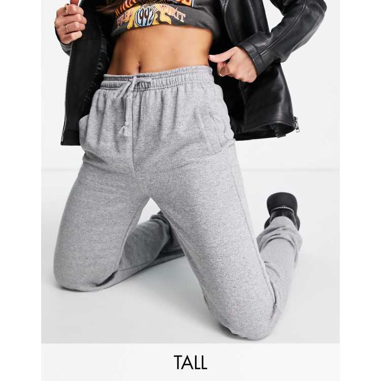 Topshop Tall straight leg sweatpants in gray heather