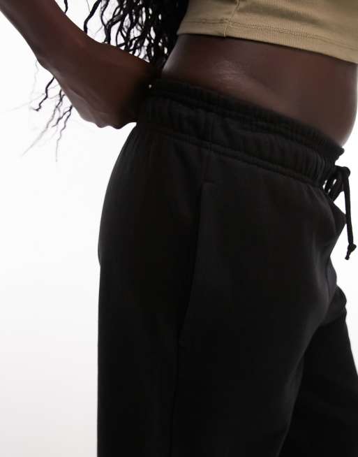 Topshop Tall straight leg sweatpants in black , 2 of 5