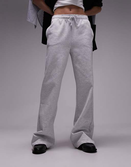 Renew Plus Grey Zip Front Wide Leg Sweatpants