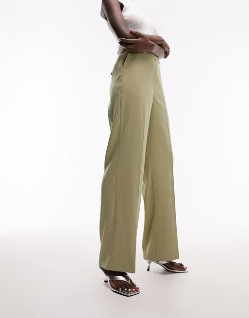 Tall Pocket Detail High Waisted Wide Leg Cargo Pants