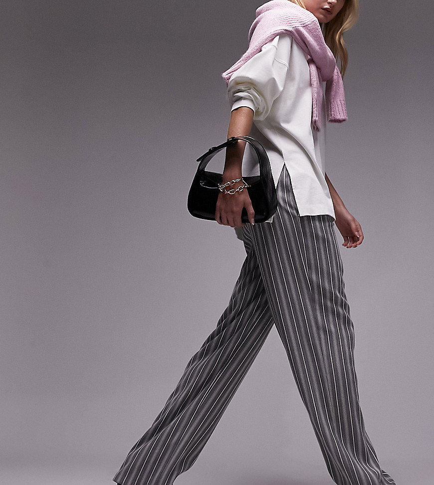 stripe low slung linen pants in multi