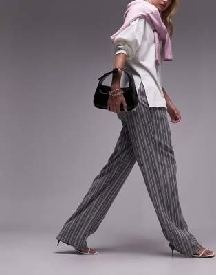 stripe low slung pants in multi