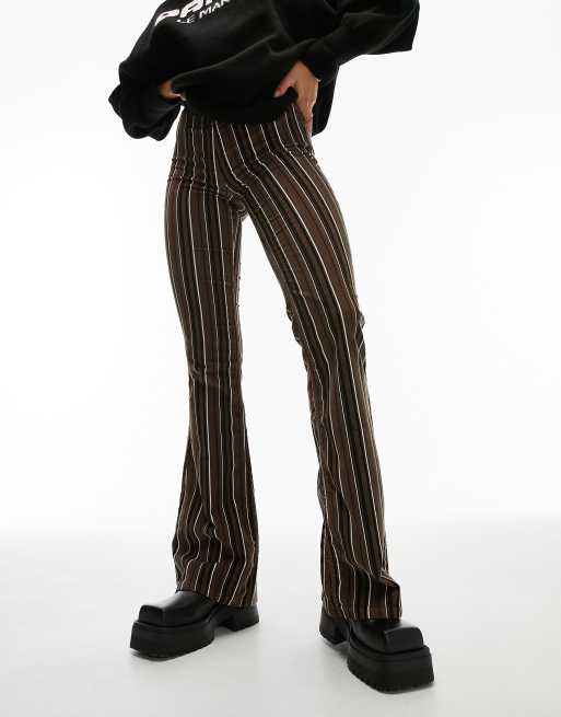 ASOS DESIGN Hourglass slinky flare pants with bum enhancing seams