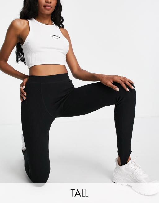 Topshop Tall – Svarta leggings med hällor