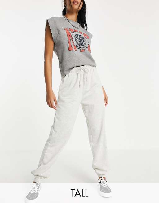 Topshop Tall – Szare joggersy oversize w stylu lat 90.
