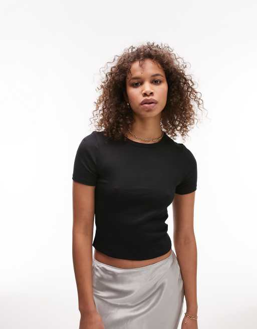 Topshop Tall T Shirt fur jeden Tag in Schwarz ASOS