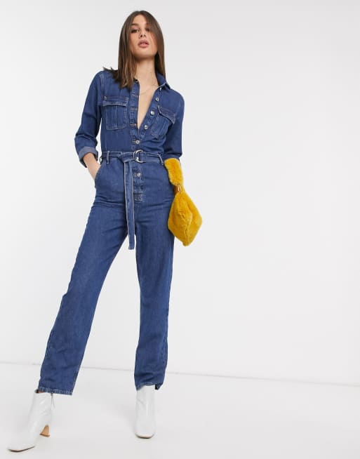 Topshop denim boiler store suit