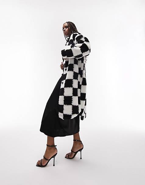manteau oversize classique à carreaux ASOS Asos design tall Femme Vêtements Manteaux Manteaux longs et manteaux dhiver 