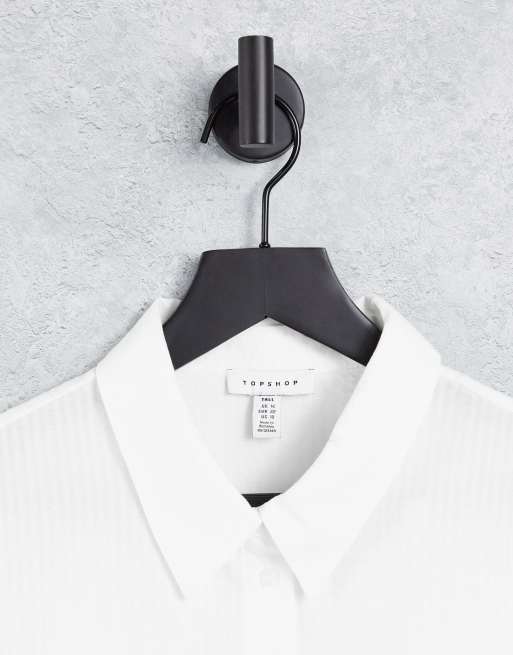 Topshop Tall – Vit kort T-shirt med ficka, 3 av 4