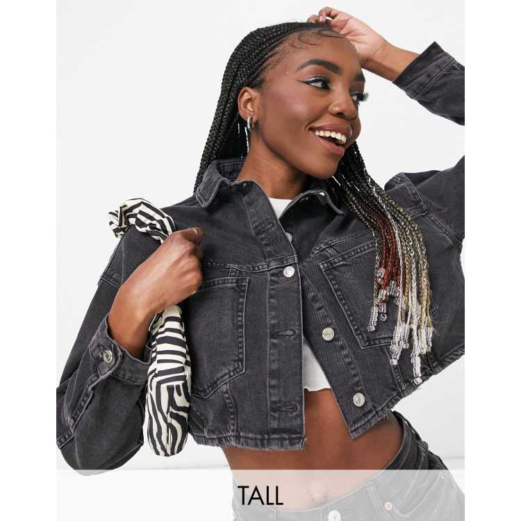 Topshop studded hot sale denim jacket