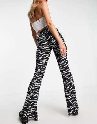 topshop zebra trousers