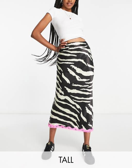 Zebra midi clearance skirt