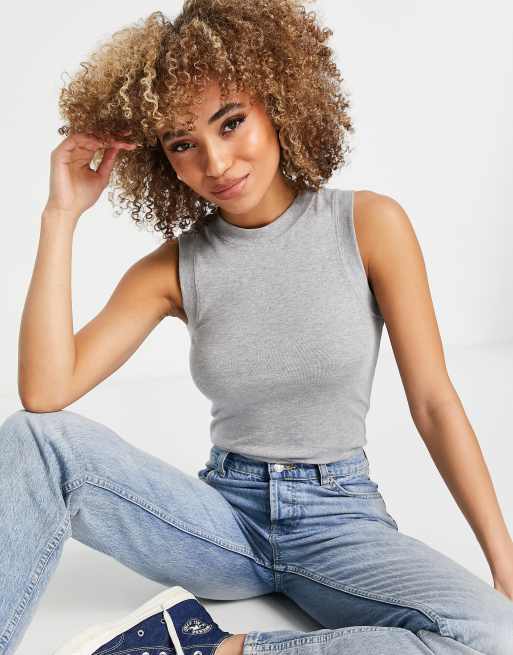 tank top in gray heather ASOS