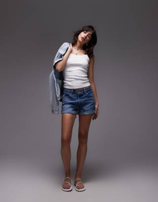 Topshop Tank Top With Scallop Trim