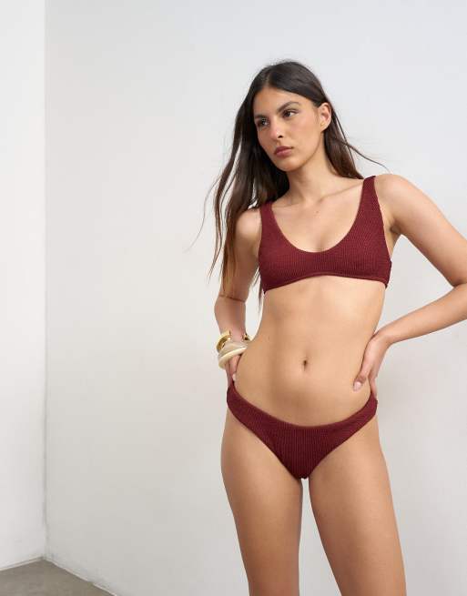 Topshop - Tara - Bikini color melanzana
