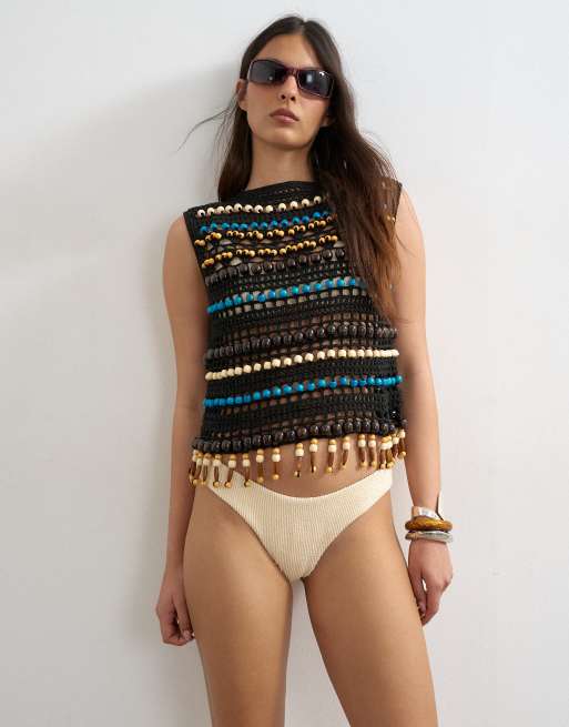 Topshop – Tara – Bikini w kolorze złamanej bieli, 2 z 4