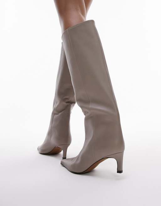 Mink knee cheap high boots