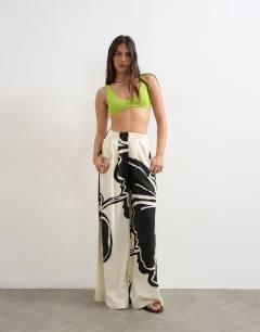 Tara scoop bikini top in lime