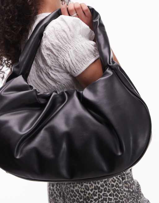 Topshop - Tayla - Cabas froncé - Noir