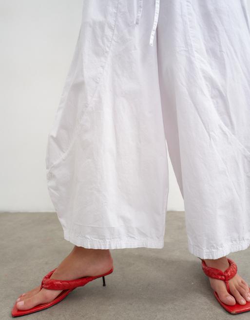 Topshop techniczne spodnie horseshoe w kolorze białym, 2 z 5
