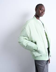 Techy bomber jacket in sage