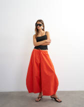Topshop techy horseshoe trouser in red