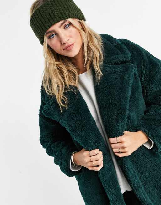 Teddy coat clearance green