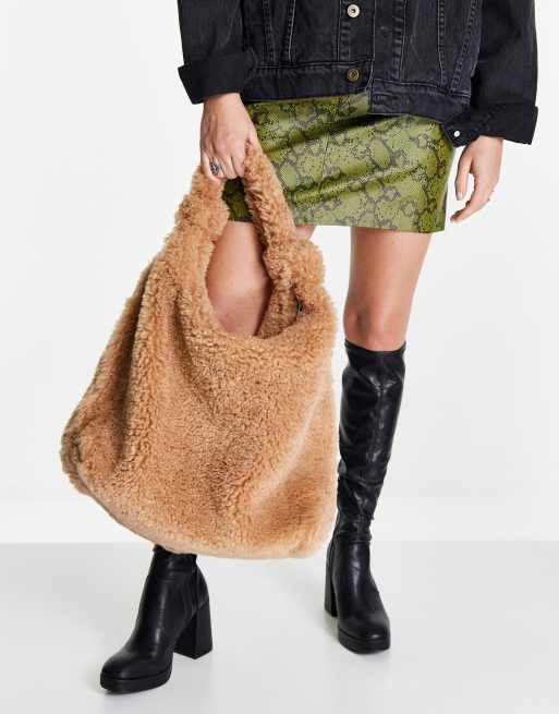 Topshop teddy faux deals fur bag