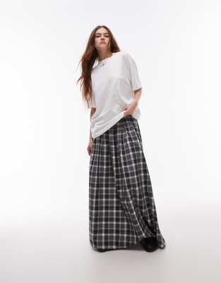 Topshop - Tellerrock mit Karomuster-Bunt