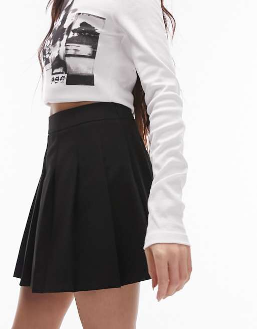 Black high waisted outlet tennis skirt