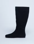 [Topshop] Topshop Tess real suede knee high flat boot in black 42 BLACK